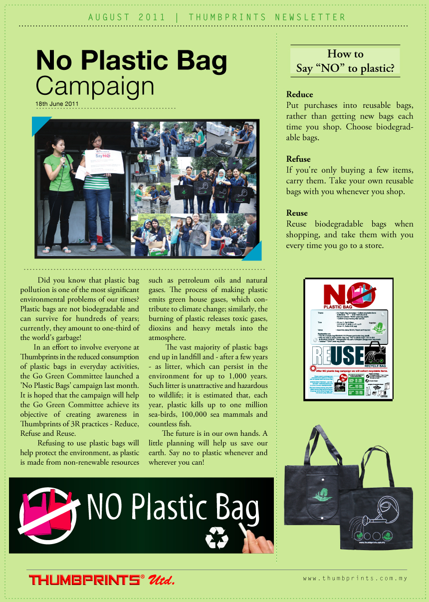 No Plastic Bag Campaign